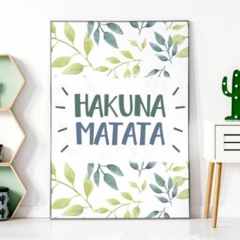 Fali plakátok - Gyerekszoba plakát, Hakuna Matata felirattal kép