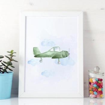Fali plakátok - Gyerekszoba poszter, helikopter motívummal kép