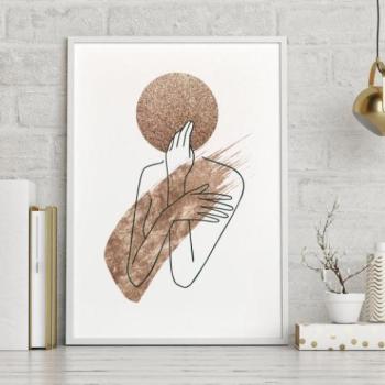 Fali plakátok - Minimalista poszter, nő motívumával kép