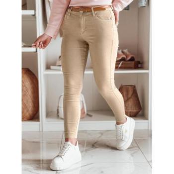 Farmer nadrágok - Bézs színű női farmer övvel UY2455 kép