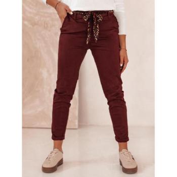 Farmer nadrágok - Női bordó farmer megkötött övvel UY2271 kép