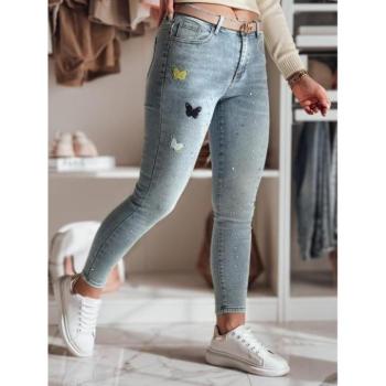 Farmer nadrágok - Női világoskék farmer cirkónikkal UY2429 kép