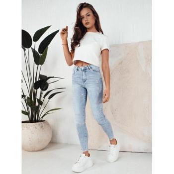 Farmer nadrágok - Női világoskék farmer flitteres pillangókkal UY1943 kép