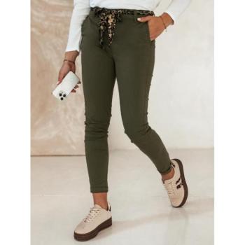 Farmer nadrágok - Olajzöld női farmer megkötött övvel UY2270 kép