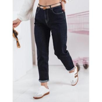 Farmer nadrágok - Sötétkék magas derekú momfit farmer UY2390 kép