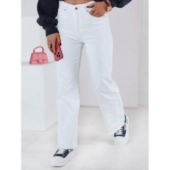 Farmer nadrágok - Széles női farmer fehér színben UY2365 kép