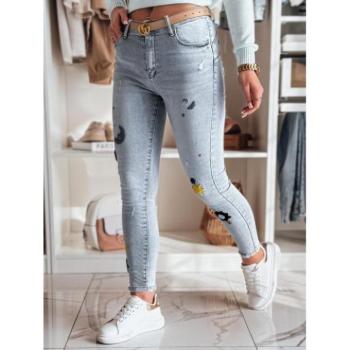 Farmer nadrágok - Világoskék női farmer foltokkal UY2453 kép