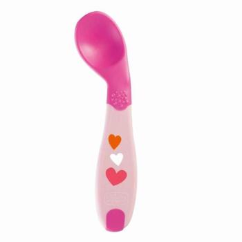 First Spoon jobbkezes önálló etetőkanál 8hó+ rózsaszín kép