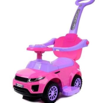 Funfit Kids Bébitaxi tolókarral és hangeffekttel - rózsaszín-lila kép