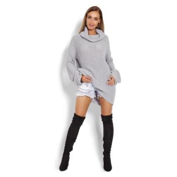 Garbók - Női szürke oversize garbó, szélesített ujjakkal kép