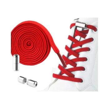 Gyerek cipők - Elastikus piros cipőfűzők kötés nélkül - 2 db kép