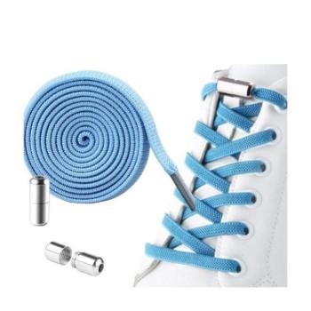 Gyerek cipők - Elasztikus világoskék cipőfűző kötés nélkül - 2 db kép