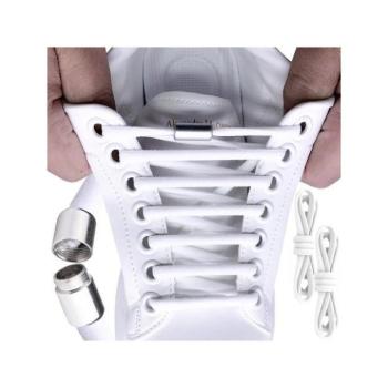 Gyerek cipők - Fehér cipőfűzők - nem kell megkötni kép