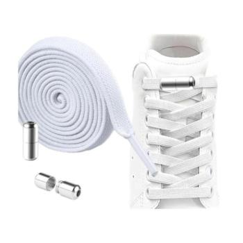 Gyerek cipők - Fehér elasztikus cipőfűző kötés nélkül - 2 db kép