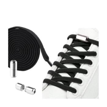 Gyerek cipők - Fekete elasztikus cipőfűző kötés nélkül - 2 db kép