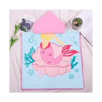 Gyerek törülközők - Hableányos gyermek törölköző, kapucnival kép