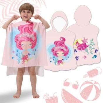 Gyerek törülközők - Sellő strandtörölköző gyerekeknek kép