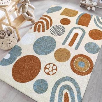 Gyerekszoba szőnyegek - Színes gyerekszőnyeg geometrikus mintákkal kép