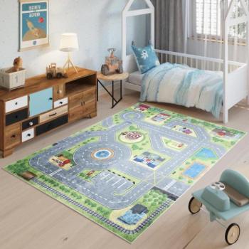 Gyerekszoba szőnyegek - Városi motívumú szőnyeg, gyerekeknek kép