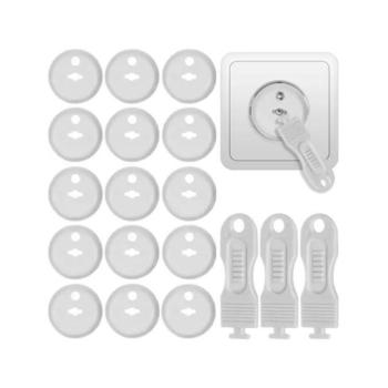 Gyermek biztosítékok - Fehér aljzatvédő - 15 db kép