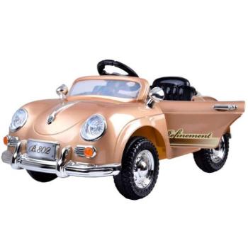 Gyermek elektromos autók - Arany elegáns festett retró autó gyerekeknek kép