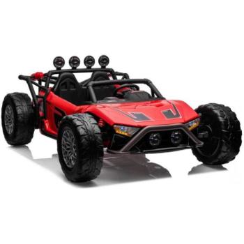 Gyermek elektromos autók - Piros kétszemélyes babakocsi gyerekeknek kép