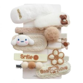 Haj kiegészítők - 10 darabos gyermek hajcsat készlet mackóval kép