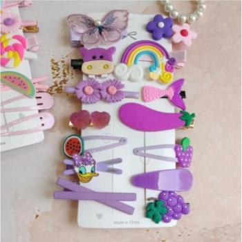 Haj kiegészítők - 14 darabos hajcsat gyerek motívummal kép