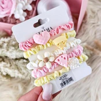 Haj kiegészítők - 5 db-os készlet, gyerek hajgumi kép