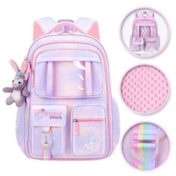 Hátizsákok és zsákok - Gyerek iskolai hátizsák RAINBOW lila színben kép