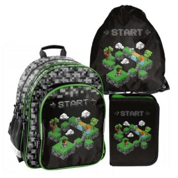 Hátizsákok és zsákok - MINECRAFT Iskolai szett-iskolatáska, cipőzsák és tolltartó kép