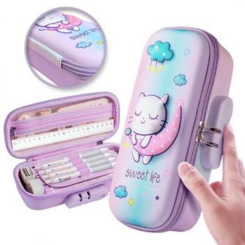 Hátizsákok és zsákok - Nagy iskolai tolltartó kódzárral kép