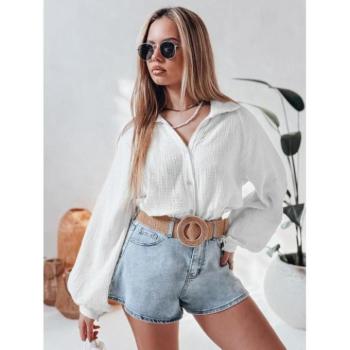 Hosszú ujjú ingek - Fehér női muszlin ing DY0473 kép