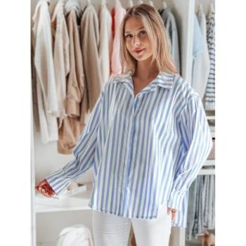 Hosszú ujjú ingek - Női kék-fehér csíkos ing DY0461 kép