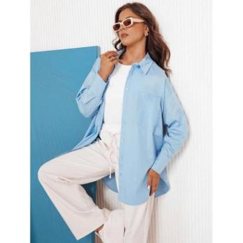 Hosszú ujjú ingek - Világoskék női oversize ing kép