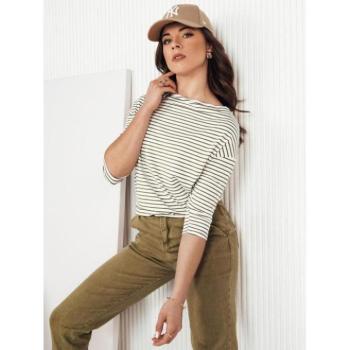 Hosszú ujjú - Női csíkos fehér póló kép