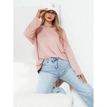 Hosszú ujjú - Női rózsaszín oversize póló kép