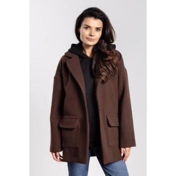 Kabátok és trenchek - Női barna túlméretezett kabát kép