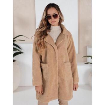 Kabátok és trenchek - Női bunda bézs színben NY0757 kép