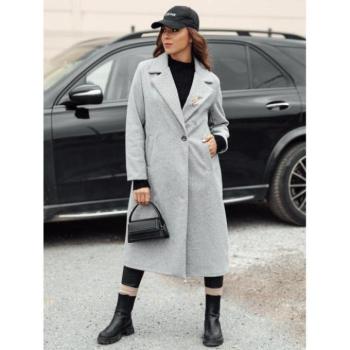 Kabátok és trenchek - Női hosszú kabát világos szürke színben NY0740 kép