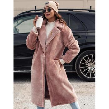 Kabátok és trenchek - Női hosszú rózsaszín bunda TY4700 kép