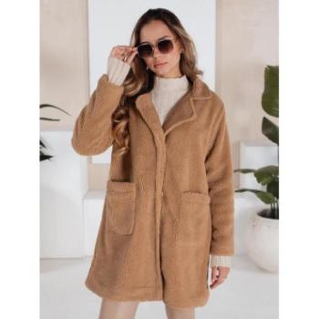 Kabátok és trenchek - Női világosbarna szőrmekabát NY0758 kép