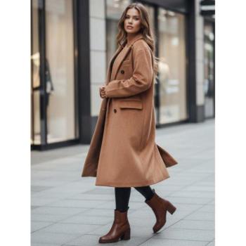 Kabátok és trenchek - Téli barna női kabát NY0766z kép