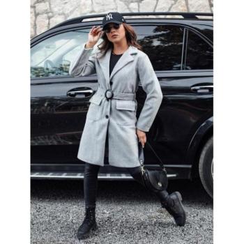 Kabátok és trenchek - Világosszürke női kabát övvel NY0668 kép