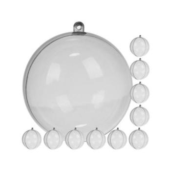 Karácsonyi dekoráció - 12 cm átmérőjű átlátszó golyók - 10 db. kép