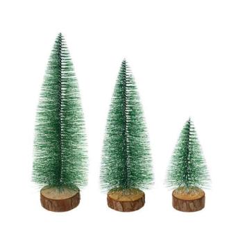 Karácsonyi dekoráció - 3 db mini karácsonyfa szett kép