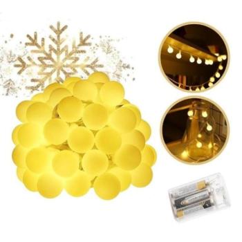 Karácsonyi dekoráció - Beltéri/kültéri gömblámpák 71 LED - Meleg fehér kép