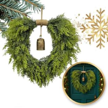 Karácsonyi dekoráció - Dekoratív ajtókoszorú - magasság 50 cm kép