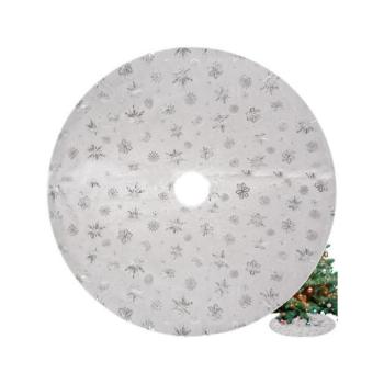 Karácsonyi dekoráció - Fehér karácsonyfa szőnyeg - 90 cm kép