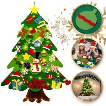 Karácsonyi dekoráció - Karácsonyfa alakú gyerekszőnyeg kép